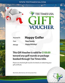 Tee Times USA Golf Gift Certificate